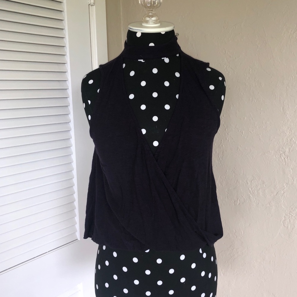 Urban outfitters choker neck deep v tank top